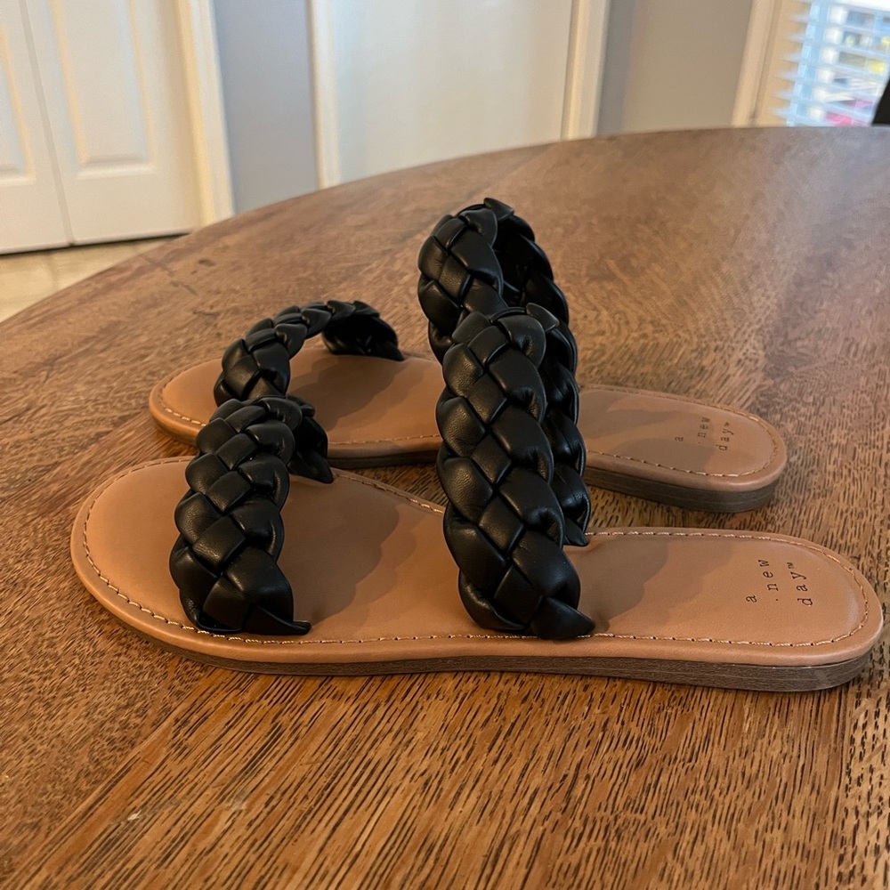 A new day black sandals